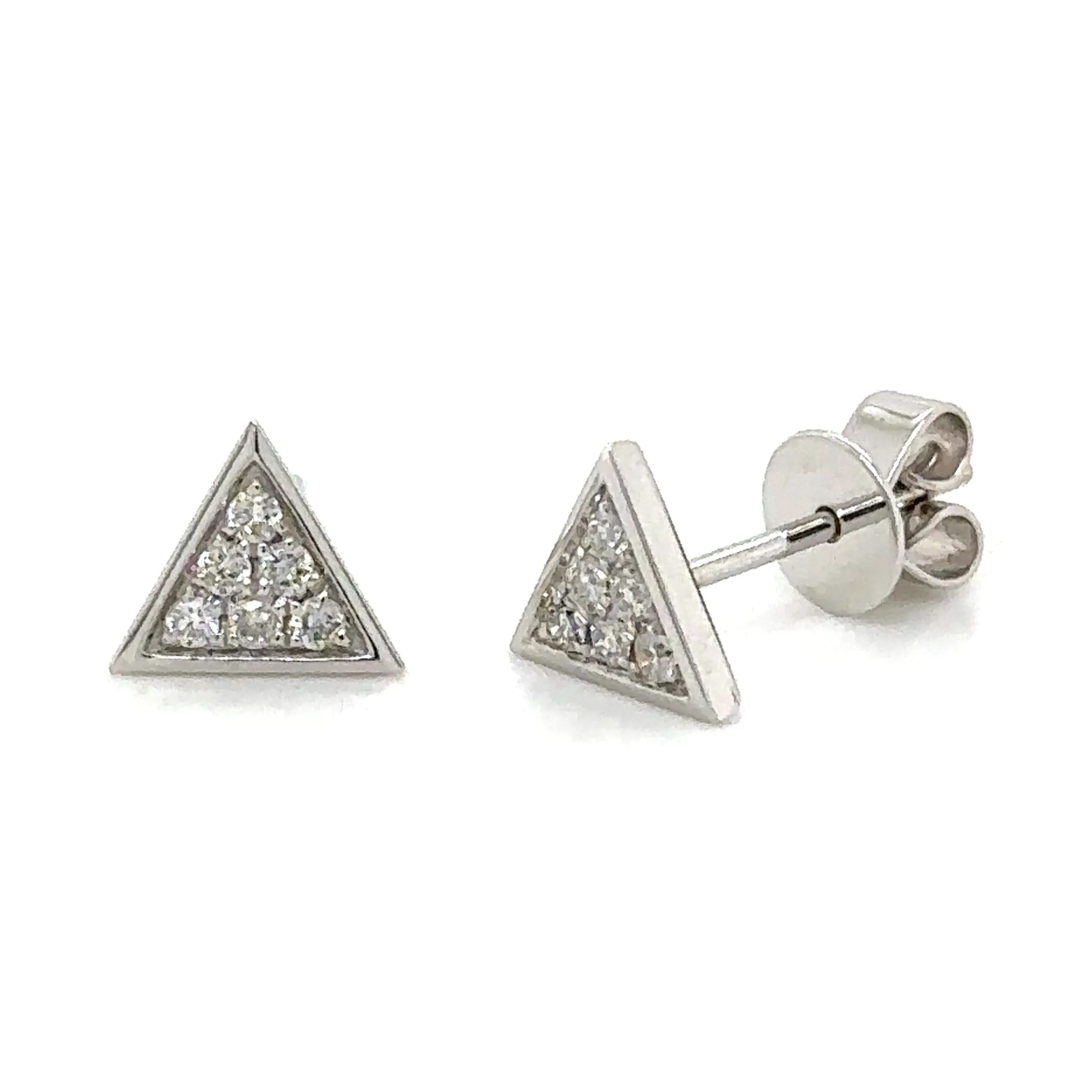 0.25ct tw Triangle Stud Diamond Earrings