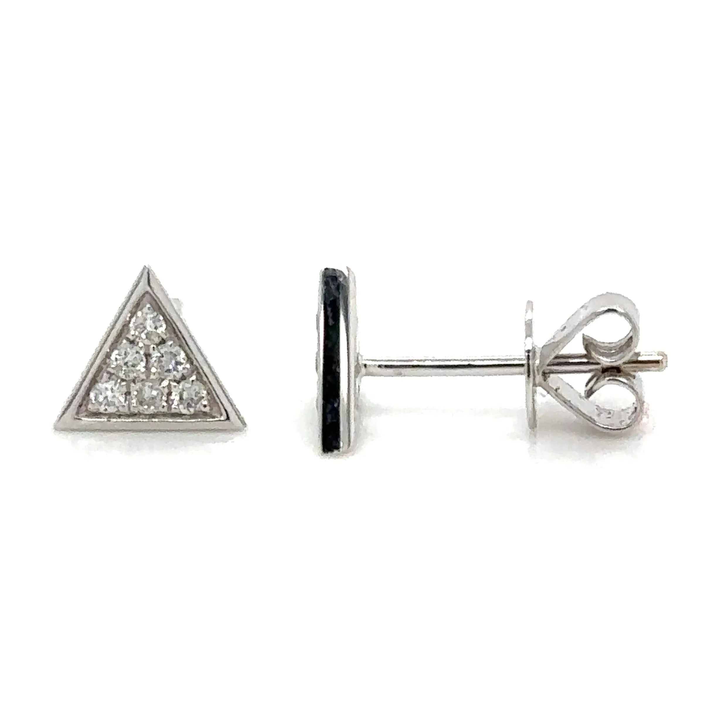 0.25ct tw Triangle Stud Diamond Earrings