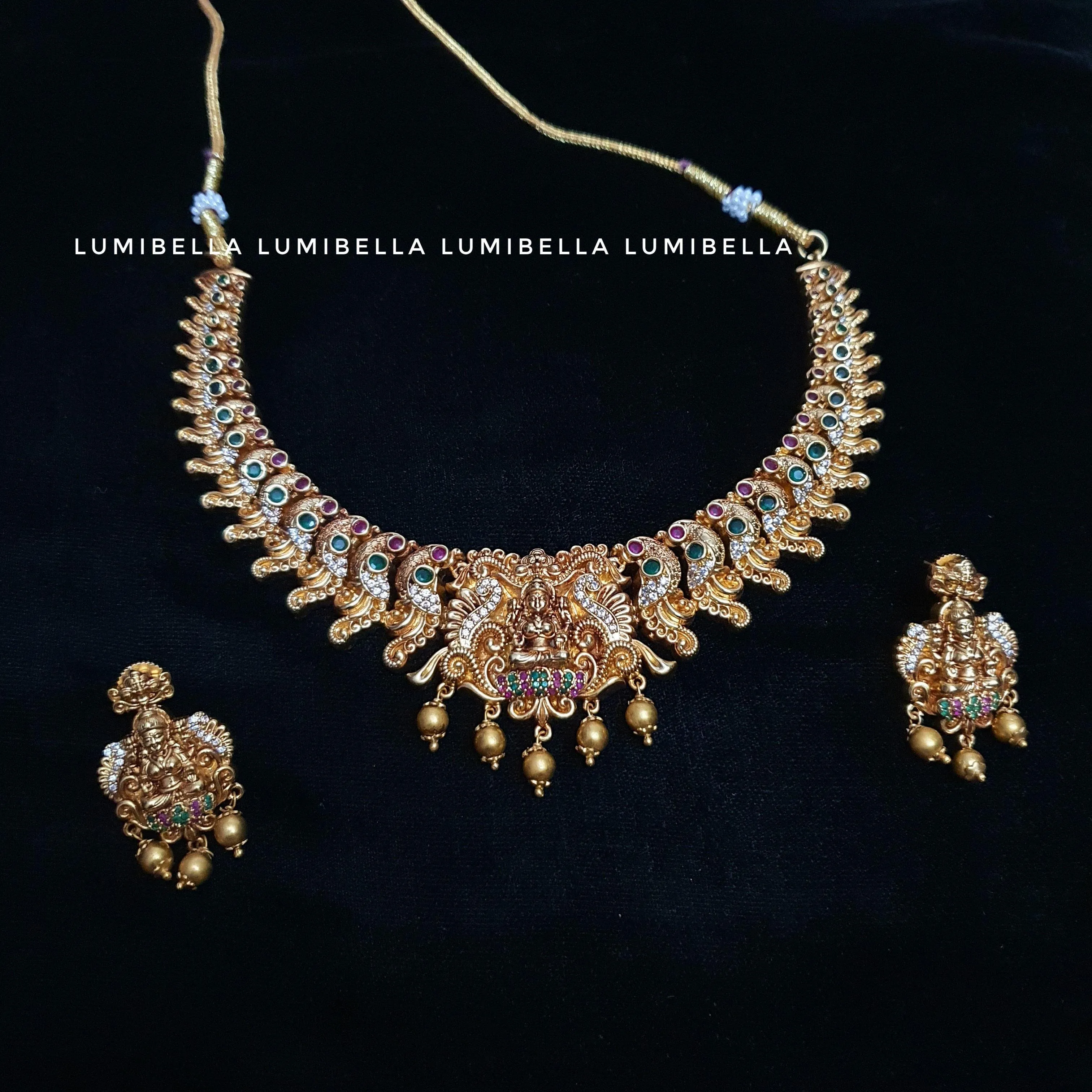 1 Gram Gold Polish Lakshmi Necklace