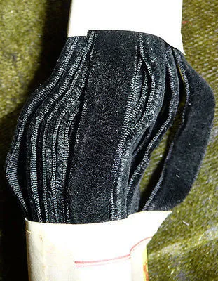 10m of Vintage Black Velvet Ribbon 1cm wide Made in Poland