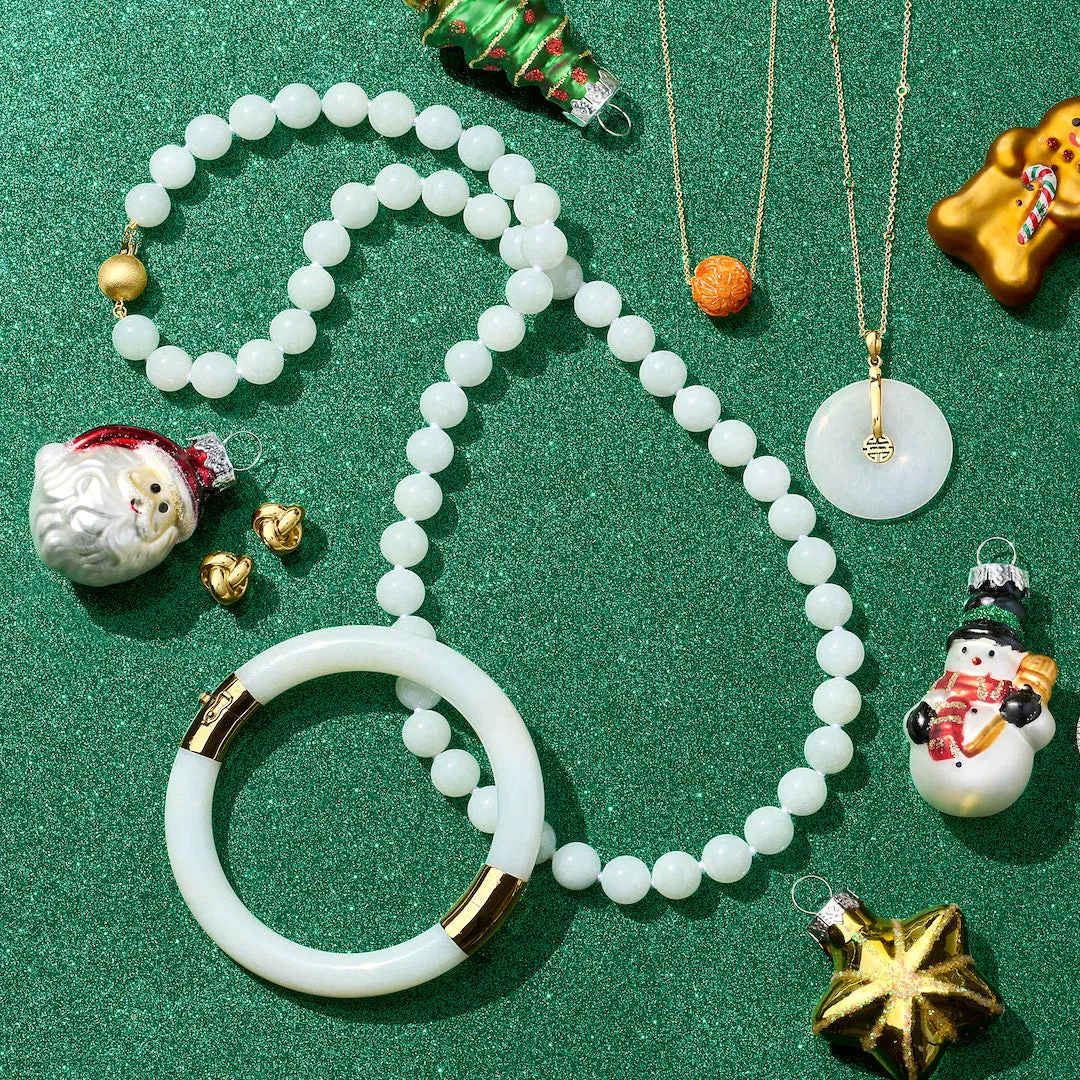 10mm White Jade Necklace