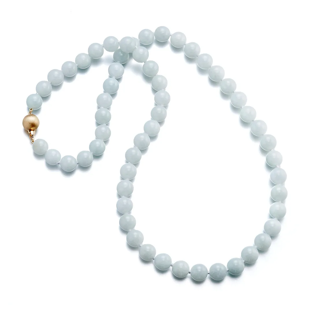 10mm White Jade Necklace