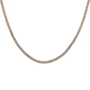 14k Tennis Necklace 9.8 Ctw