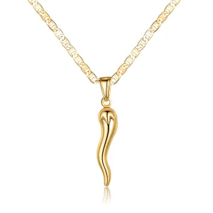 18k Gold Plated Italian Cornicello Necklace