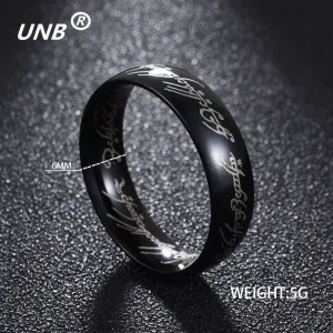 2016 Midi Ring Tungsten The One Rings of Power Gold Ring Lvers Women and Men Jewelry Wholesale Free Drop ship World of Warcraft