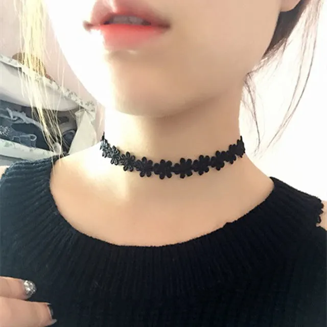 80's 90's Fashion Choker Necklaces For Women Black Velvet Ribbon Statement Necklace Collares Simulated Pearls Bijoux 2017 HOT