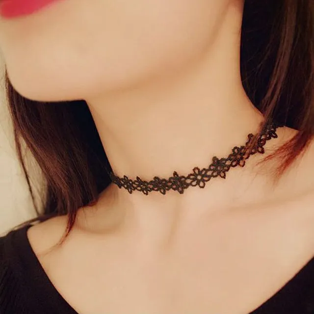 80's 90's Fashion Choker Necklaces For Women Black Velvet Ribbon Statement Necklace Collares Simulated Pearls Bijoux 2017 HOT