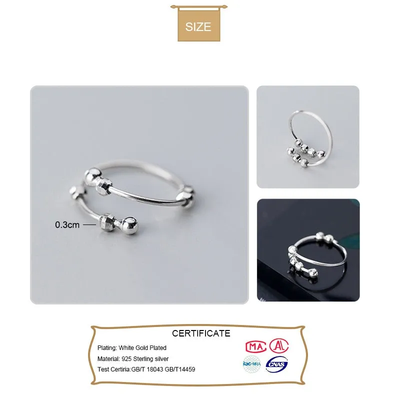 925 Sterling Silver anti anxiety ring