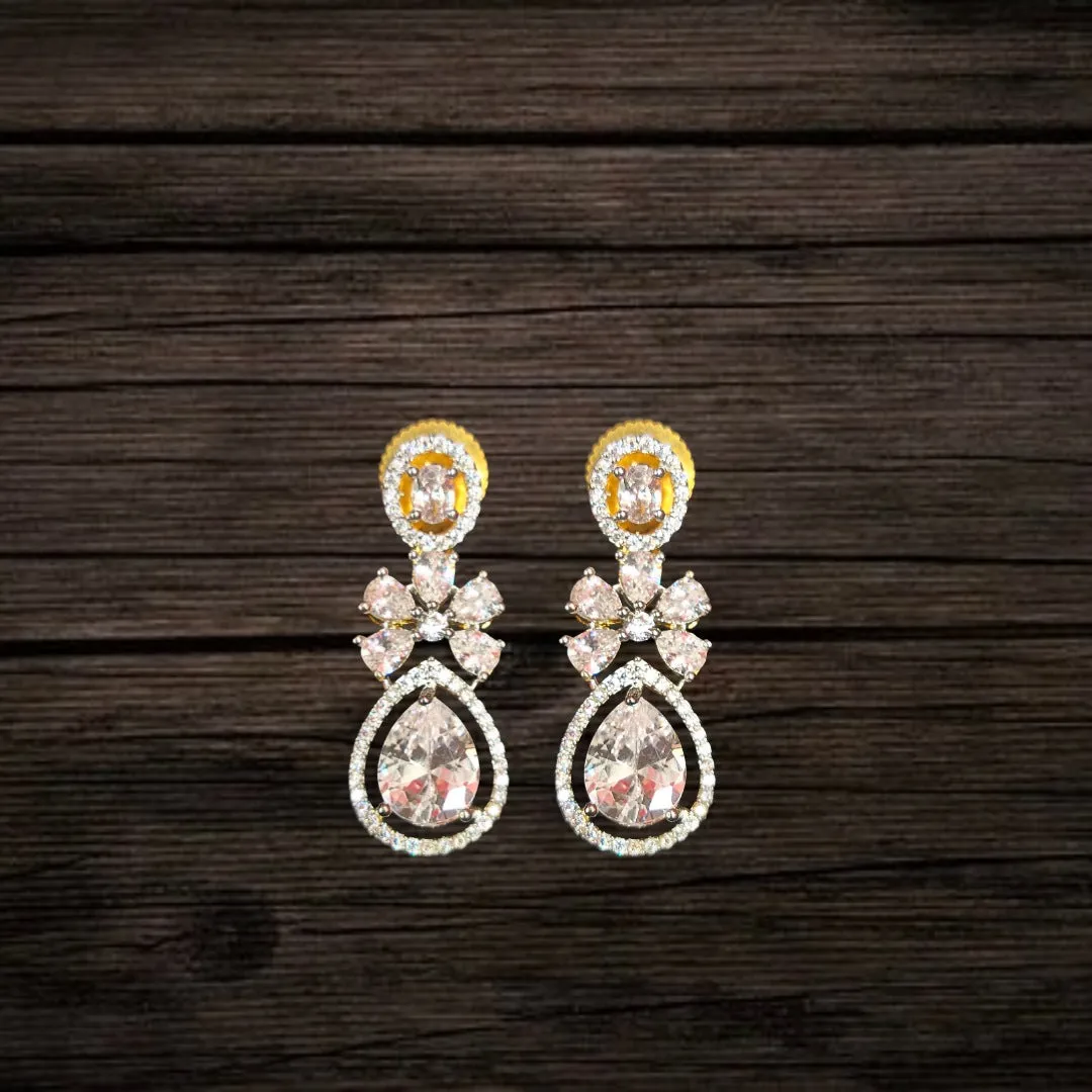 Asp Fashion Jewellery White American Diamond Earrings