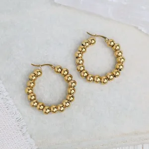 Ball Hoop Earrings