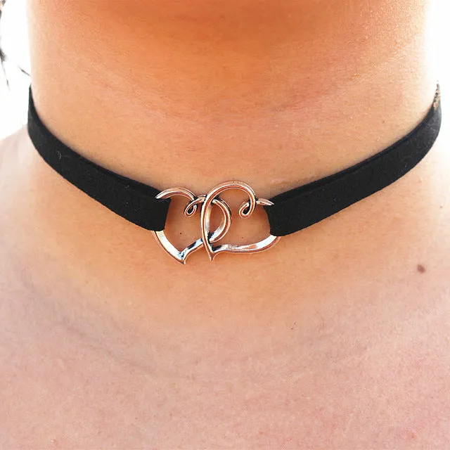 Black Suede Choker Necklace Multilayer Leather Goth Velvet Chokers Colares Jewelry Necklaces Punk Jewelery Bijoux One Direction