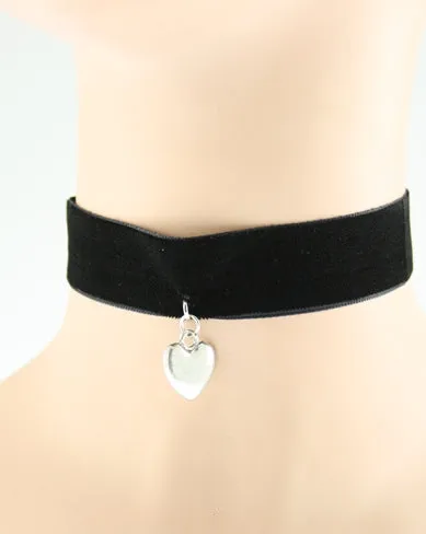 Black Velvet Chocker with Heart Locket