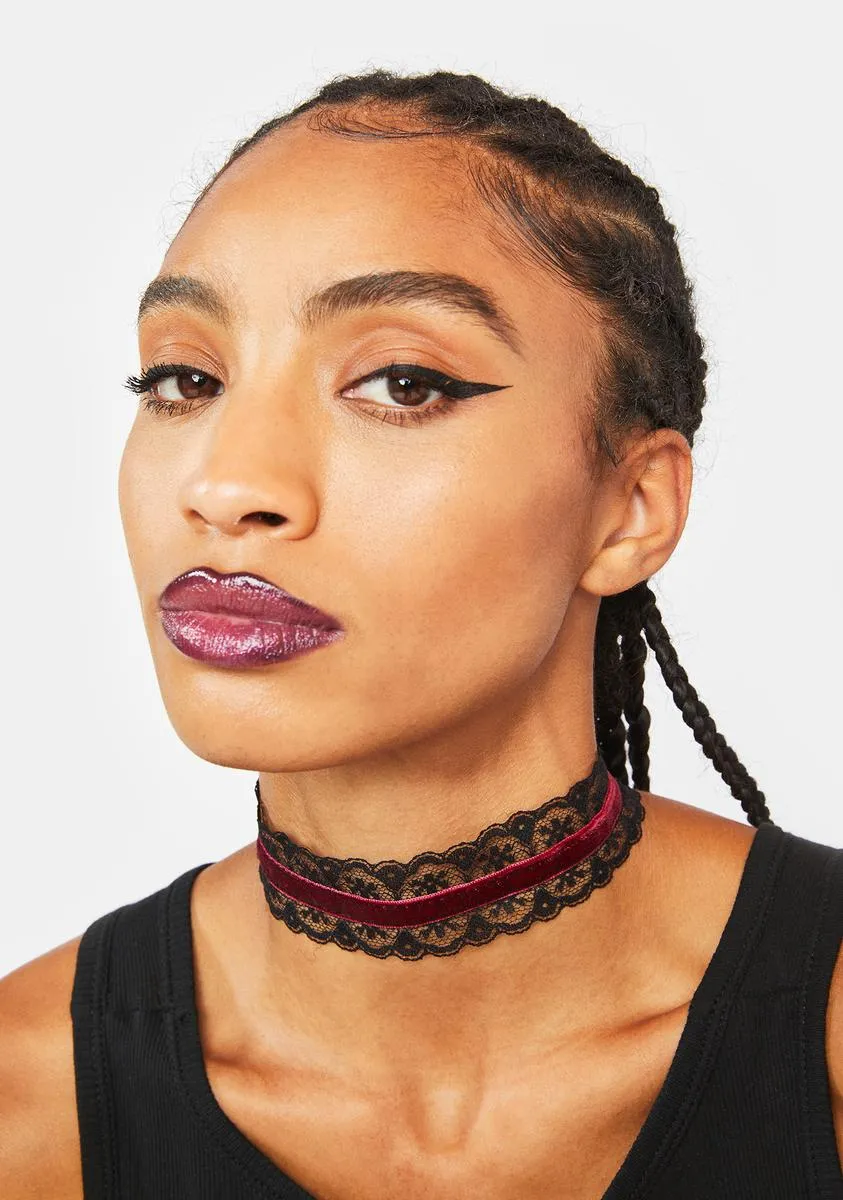 Burn Old Soul Lace Choker