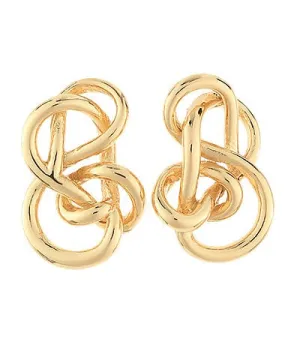 Cata Geometric Shape Metal Earrings - Gold