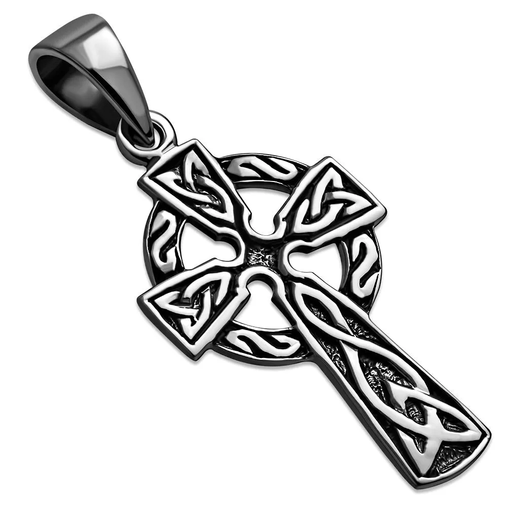 Celtic Cross Silver Pendant