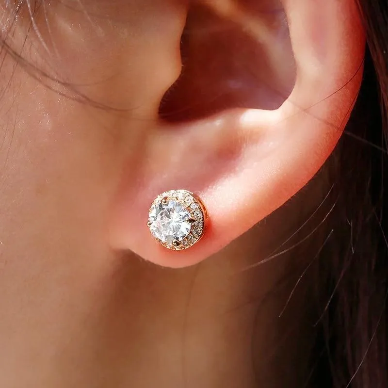 Classic Round Women's Stud Earring Fashionable Women Jewelry