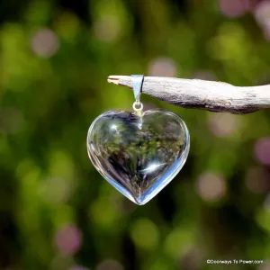 Clear Quartz Casa Crystal Heart Pendants