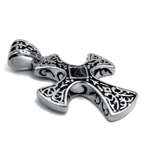 Cross with Black CZ