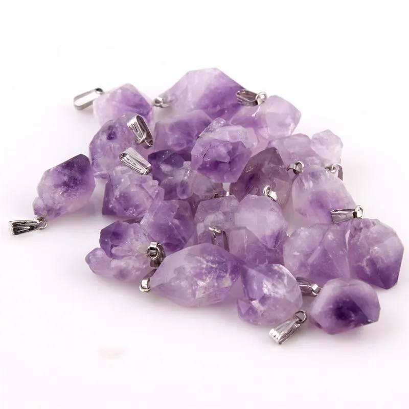 Crystal Chakra Reiki Pendants Lucky Energy Stones Pendants