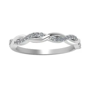 Cynthia Twisted Trendy Lab Diamond Wedding Ring