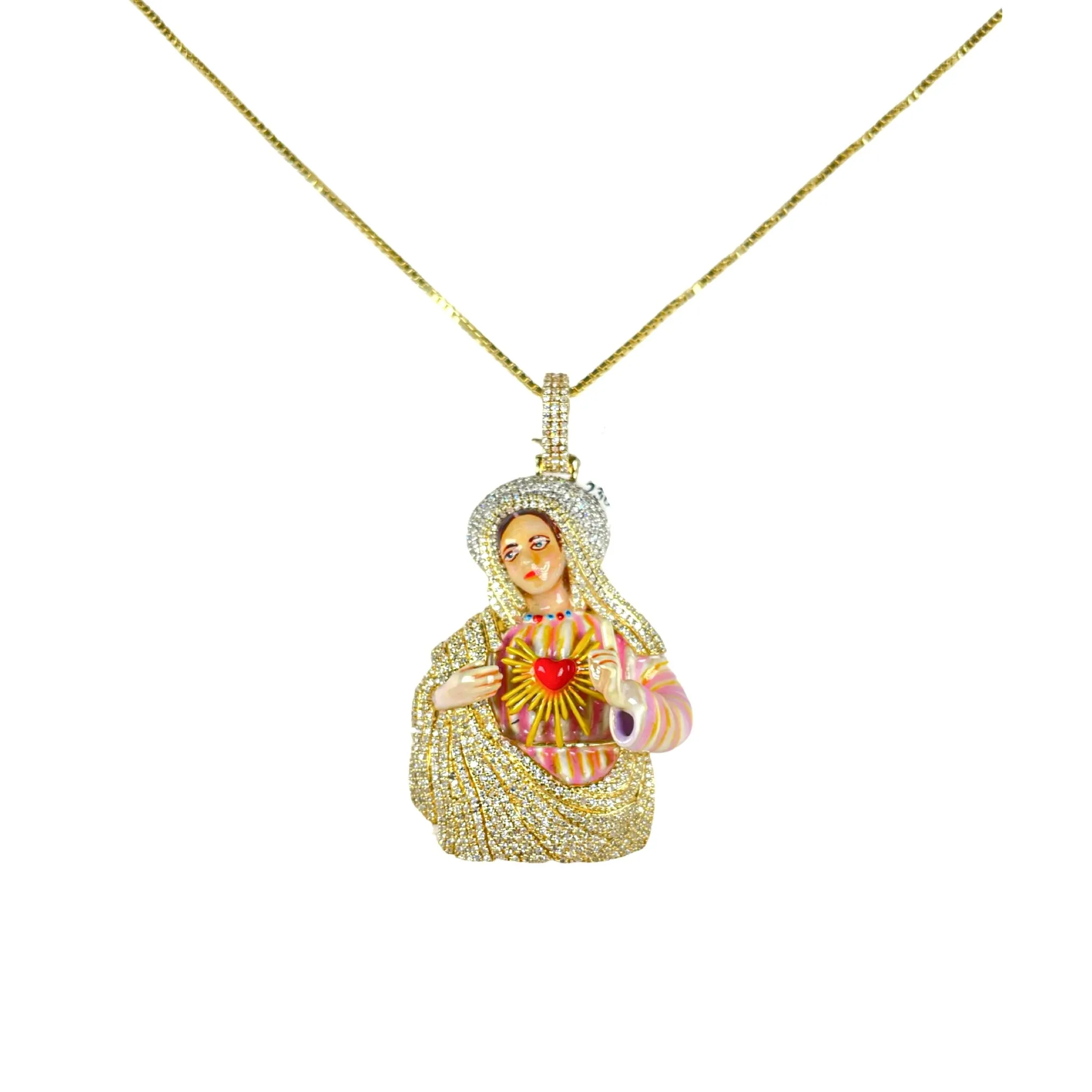 Diamond and Enamel Mary Piece