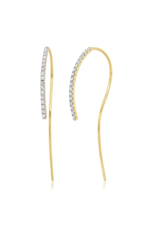 Diamond Hook Earrings