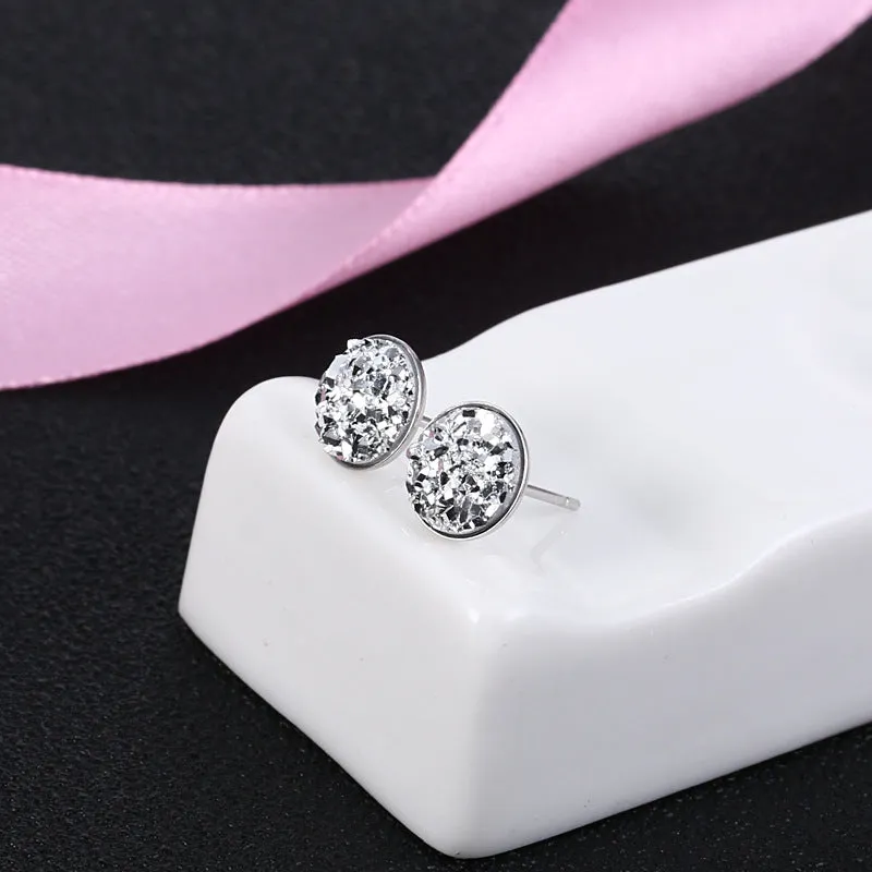 Earrings S925 Sterling Silver Crystal Earrings for girl