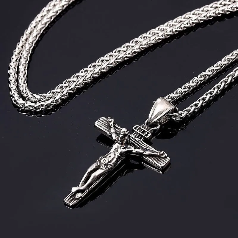 Easter Jesus religious cross pendant