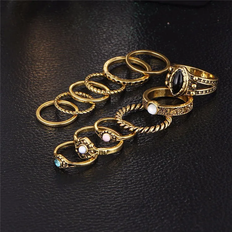 Fashion Vintage Punk Midi Rings