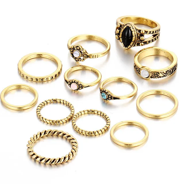 Fashion Vintage Punk Midi Rings