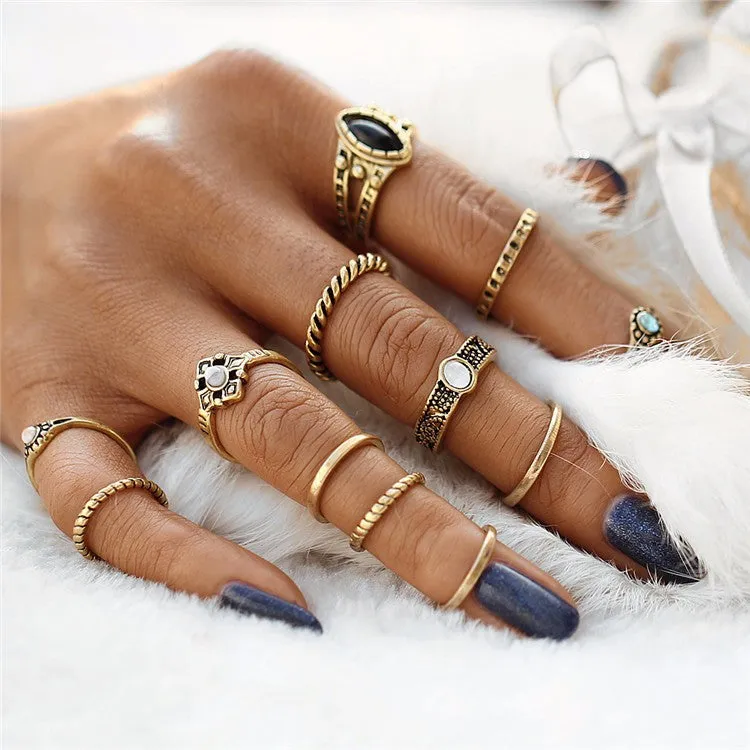 Fashion Vintage Punk Midi Rings