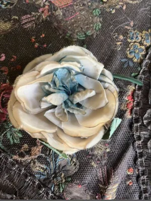 Fluffy Soft Blue Antique Flower