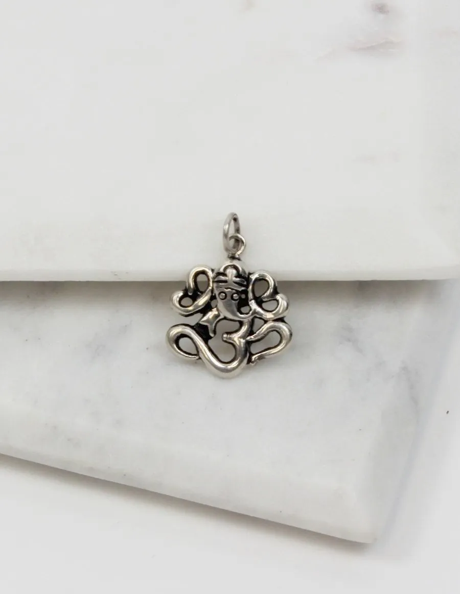 Ganesha Om Sterling Silver Pendant