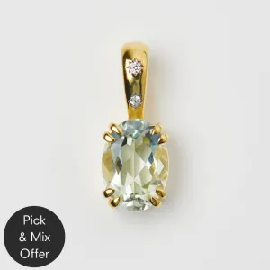 Garden Party Green Amethyst Star Set Pendant