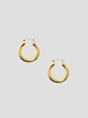 Gold Small Sleek Hoops