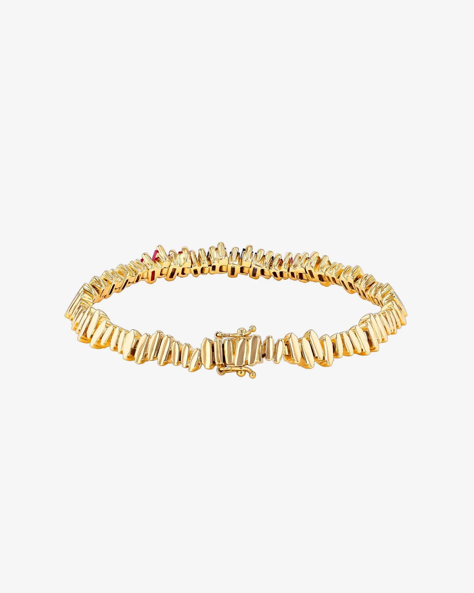 Golden Rainbow Sapphire ID Bracelet