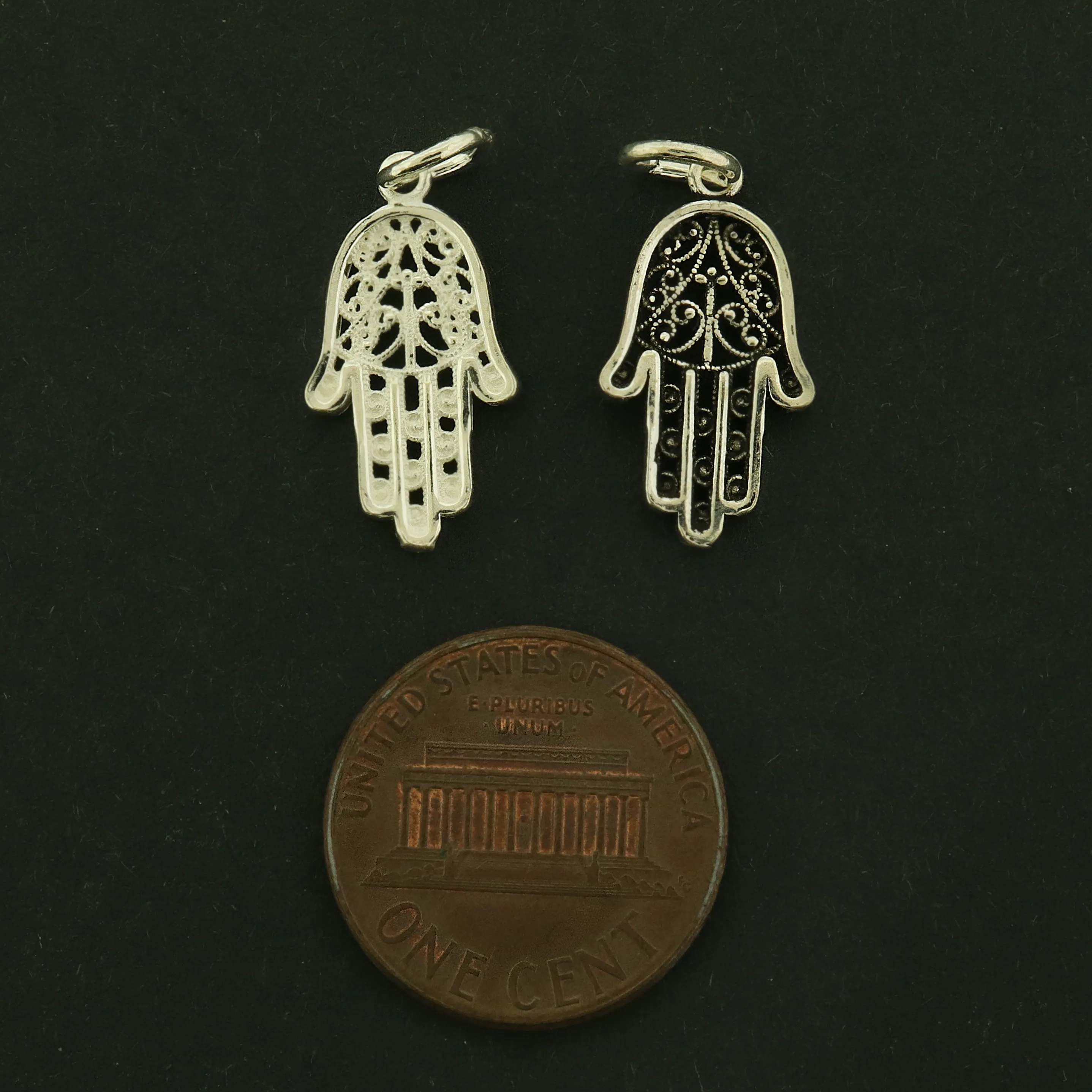 Hamsa Sterling Silver Charm - Spiritual Pendant - Choose Your Tone!