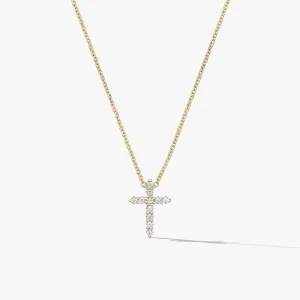 Hearts on Fire 18k Yellow Gold Signature Diamond Cross Necklace