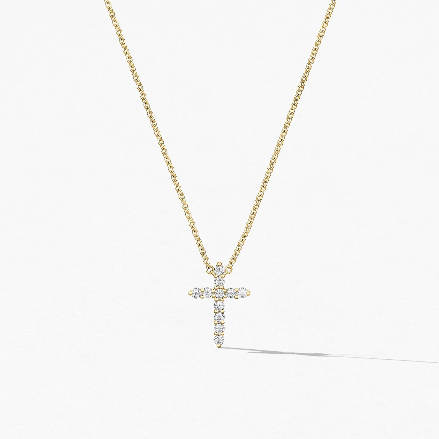 Hearts on Fire 18k Yellow Gold Signature Diamond Cross Necklace