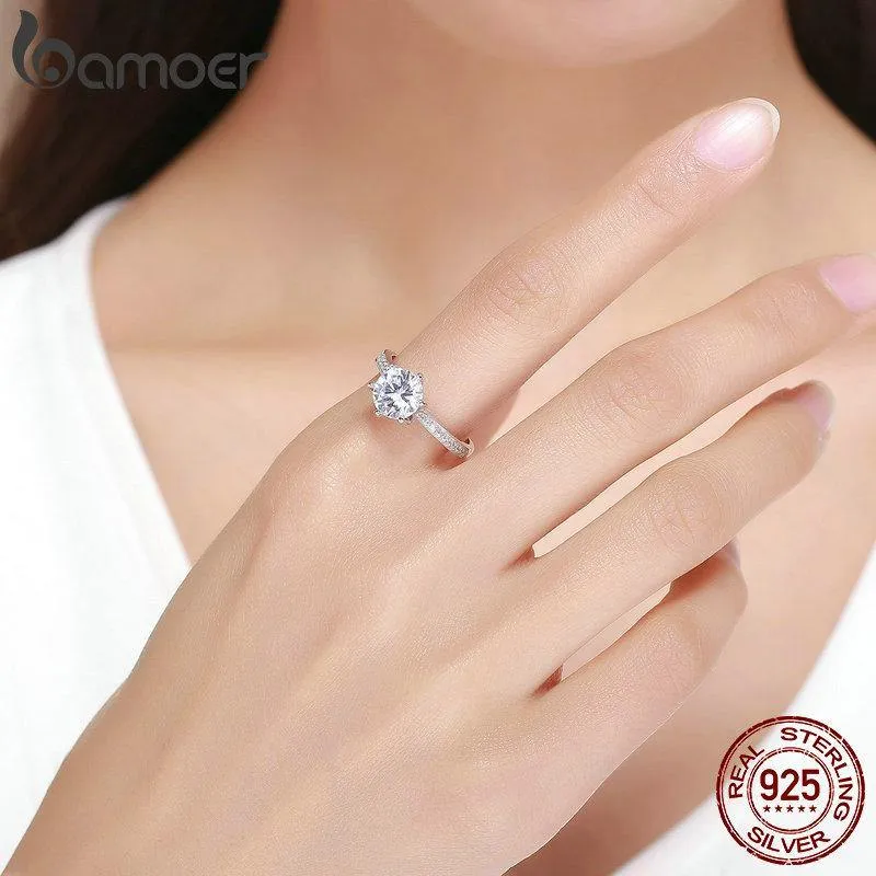 High Quality 925 Sterling Silver Princess Square AAAA  CZ WEdding Bridal Ring