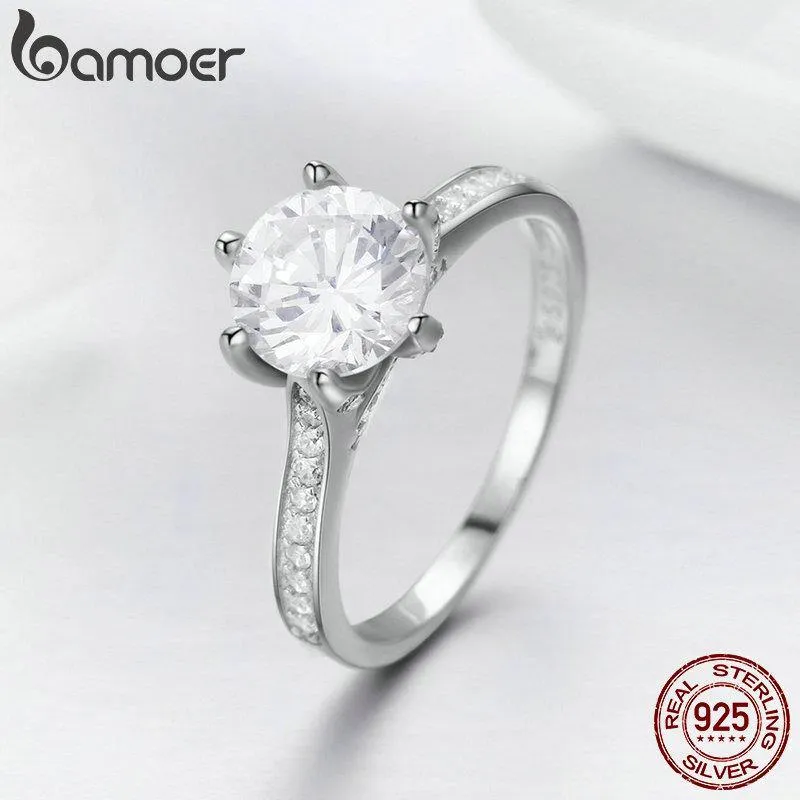 High Quality 925 Sterling Silver Princess Square AAAA  CZ WEdding Bridal Ring