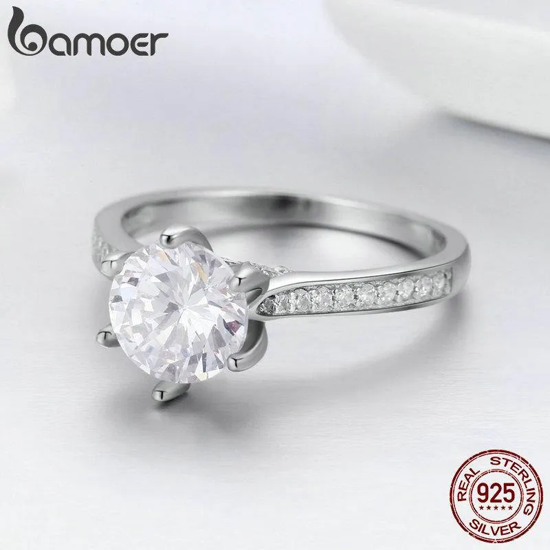 High Quality 925 Sterling Silver Princess Square AAAA  CZ WEdding Bridal Ring