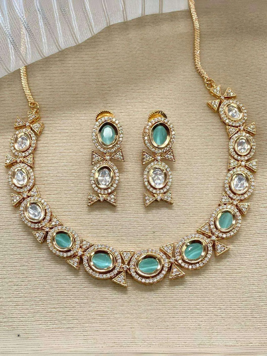 Indian Zircon Necklace Set