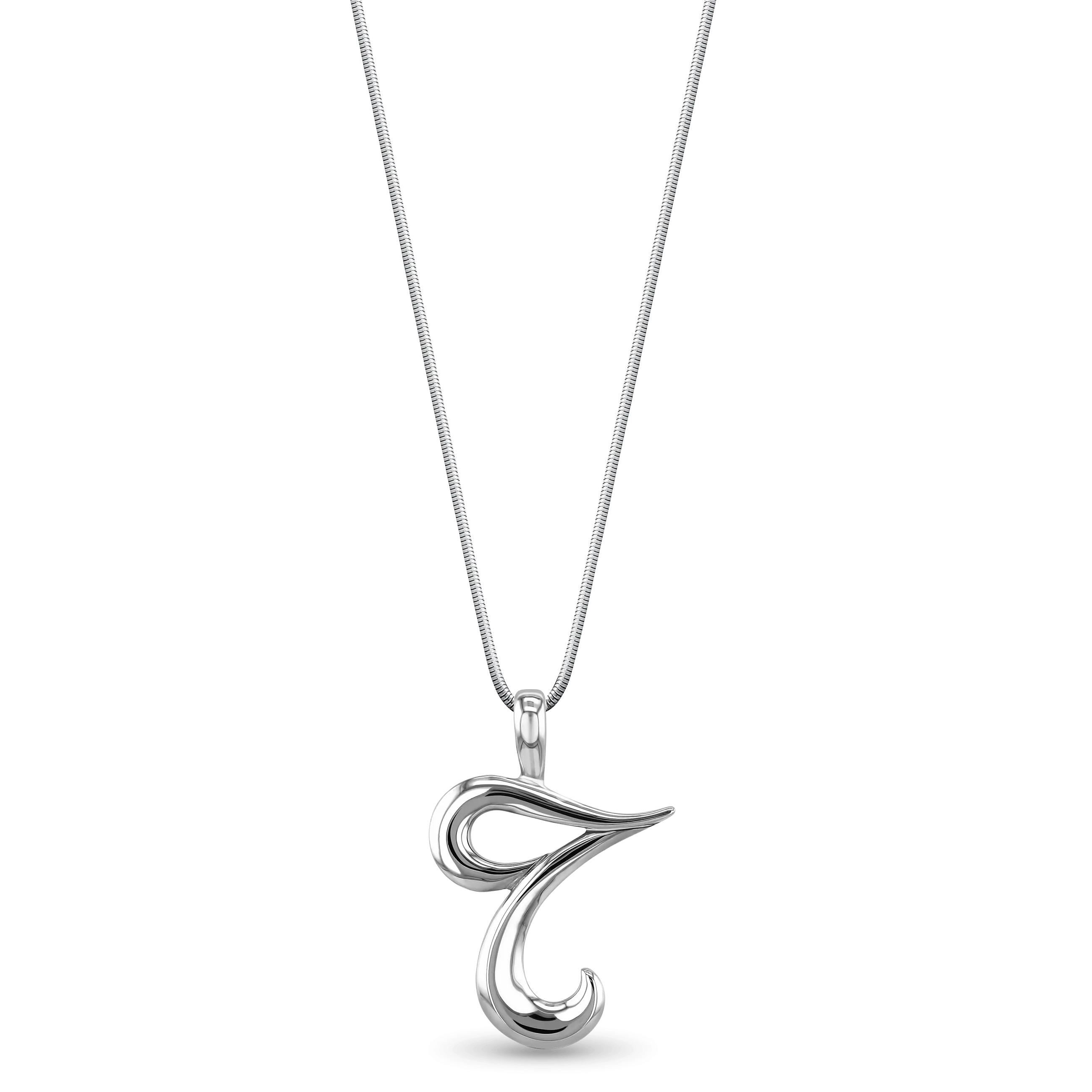 Initial T Love Letter Pendant