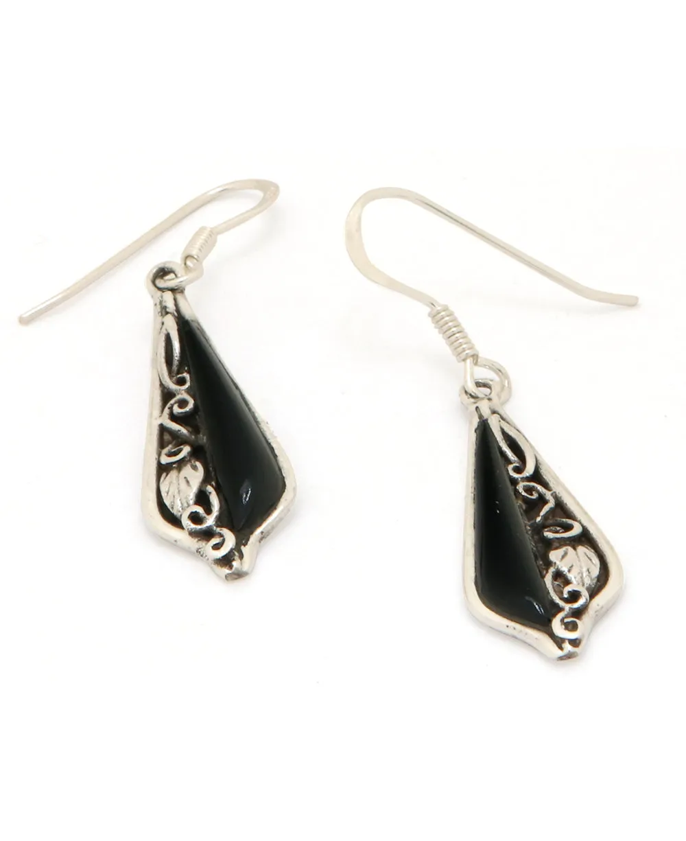 Ivy and Onyx Gemstone Earrings