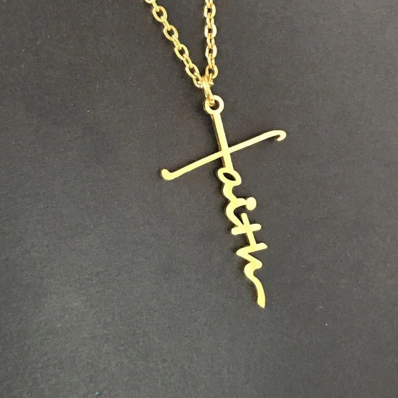 Jesus Titanium Steel Cross Pendant