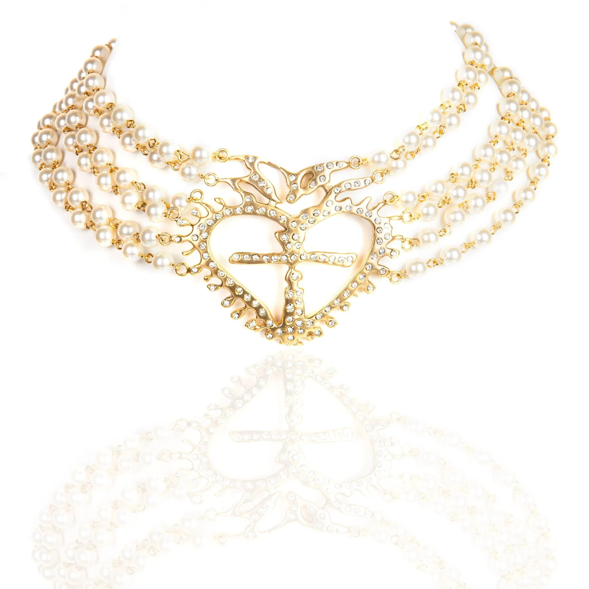 La Queen Collar - Cream Pearl