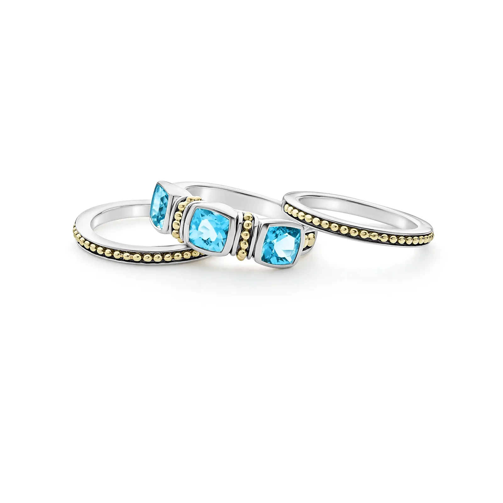 LAGOS Rittenhouse Swiss Blue Topaz Stacking Rings