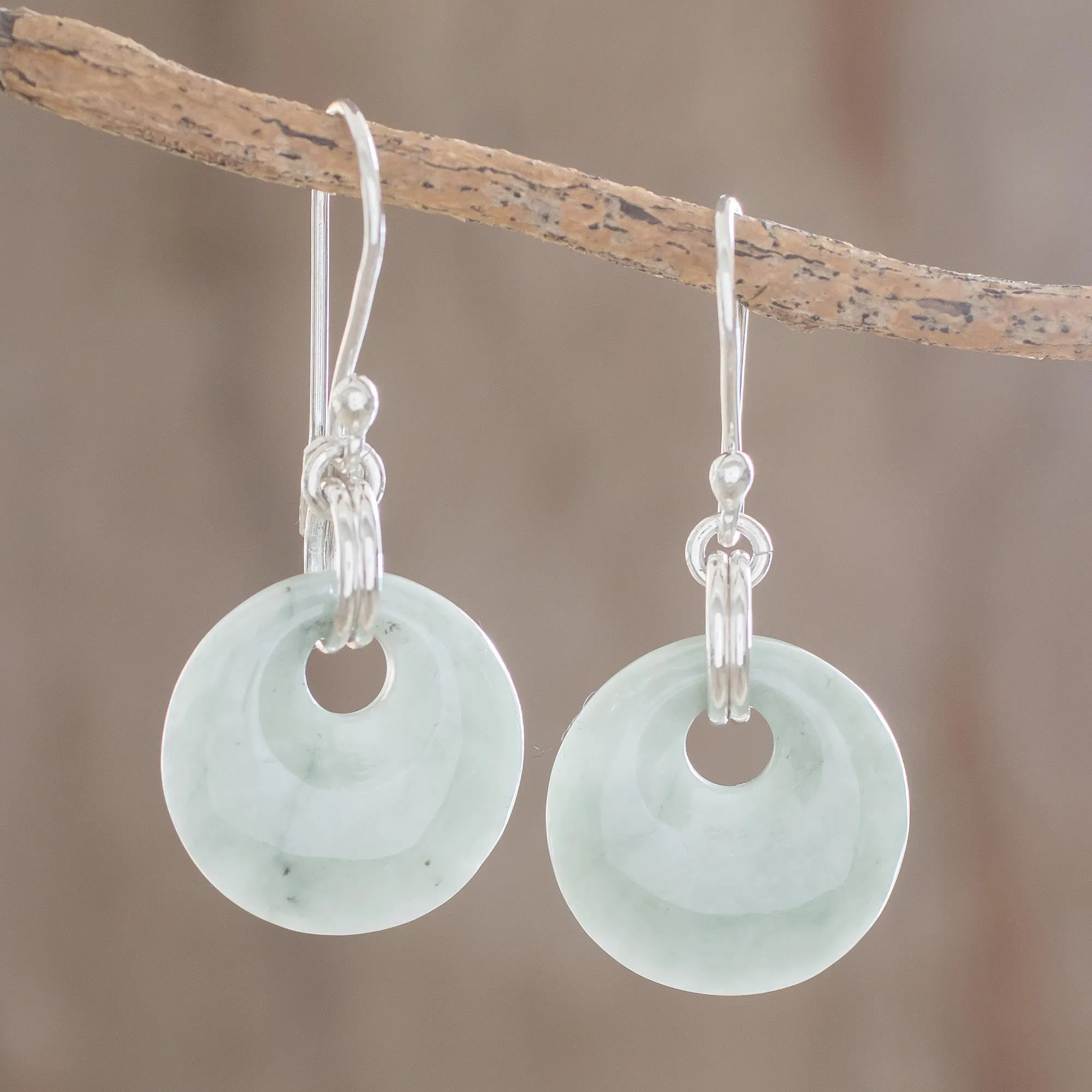 Maya Memory Silver & Jade Earrings