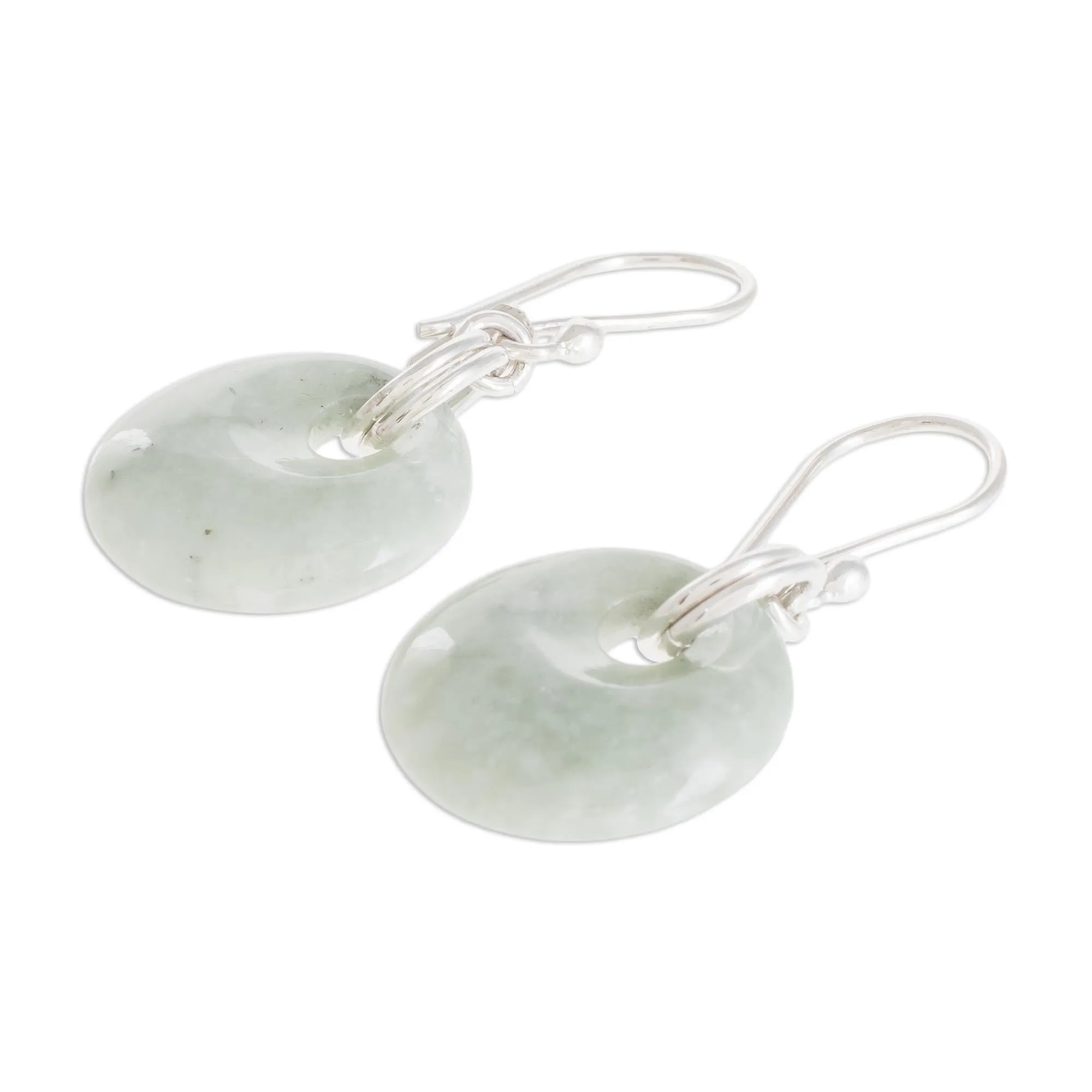 Maya Memory Silver & Jade Earrings